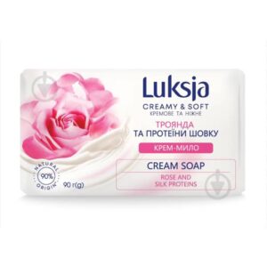 Luksia Мыло тв Роза и прот шелка  90гр