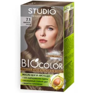 STUDIO Professional крем-краска д/волос BIOCOLOR 7.1-Пепелно-русый