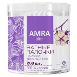 AMRA Ватные палочки (цилиндр) 1/200/24